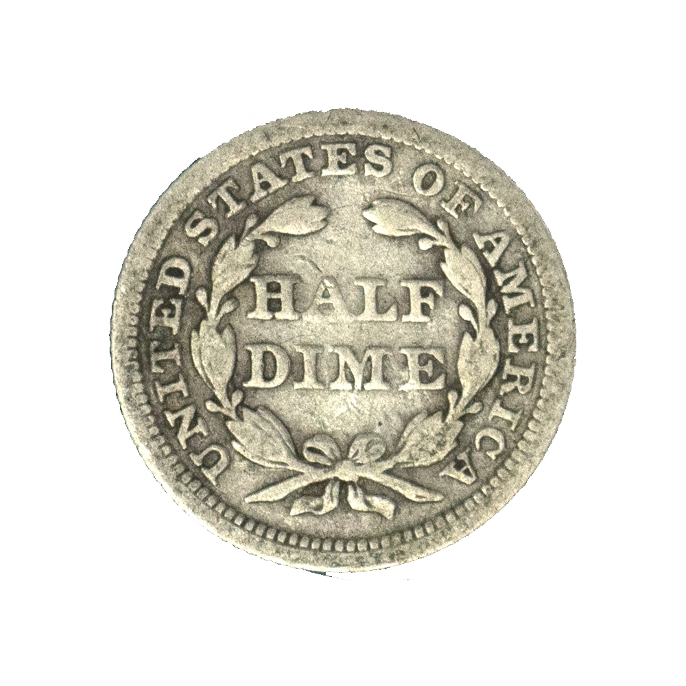 Pièce de monnaie : Seated Liberty Half Dimes 1853 arrows Philadelphie