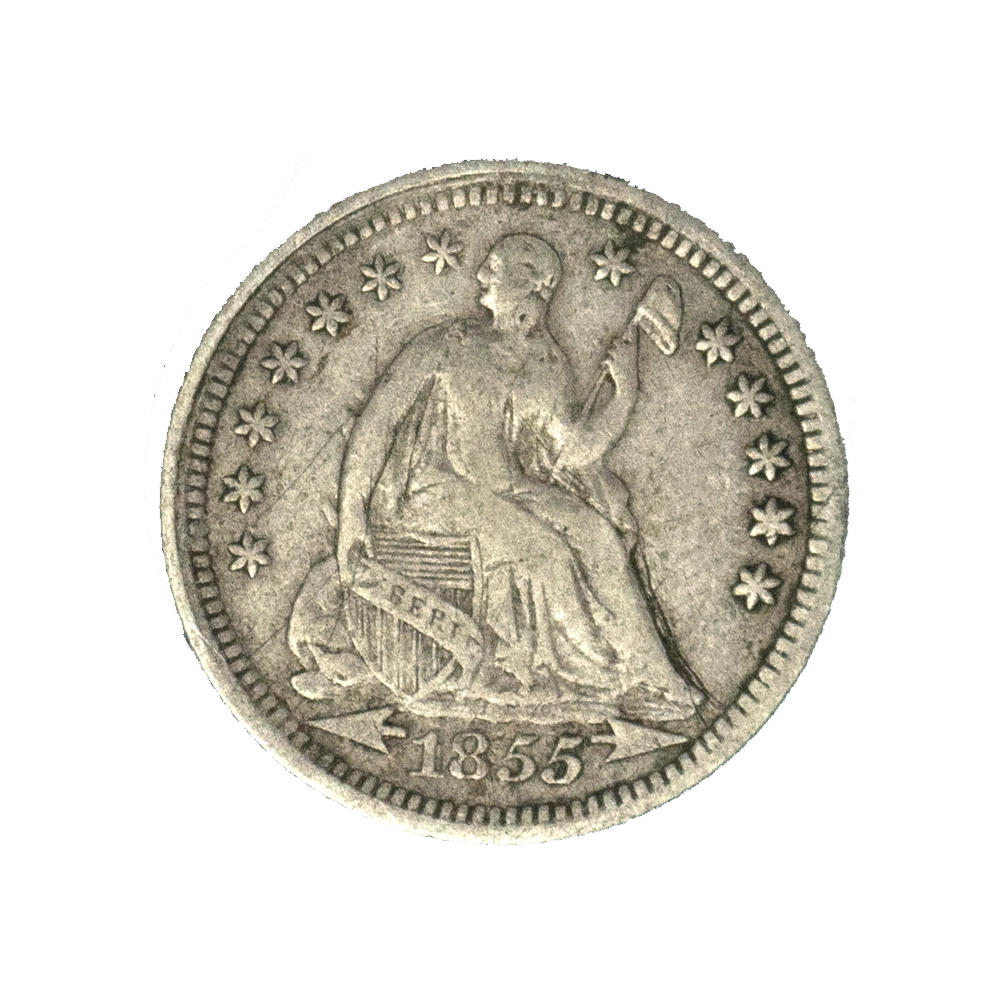 Pièce de monnaie : Seated Liberty Half Dimes 1855 Philadelphie