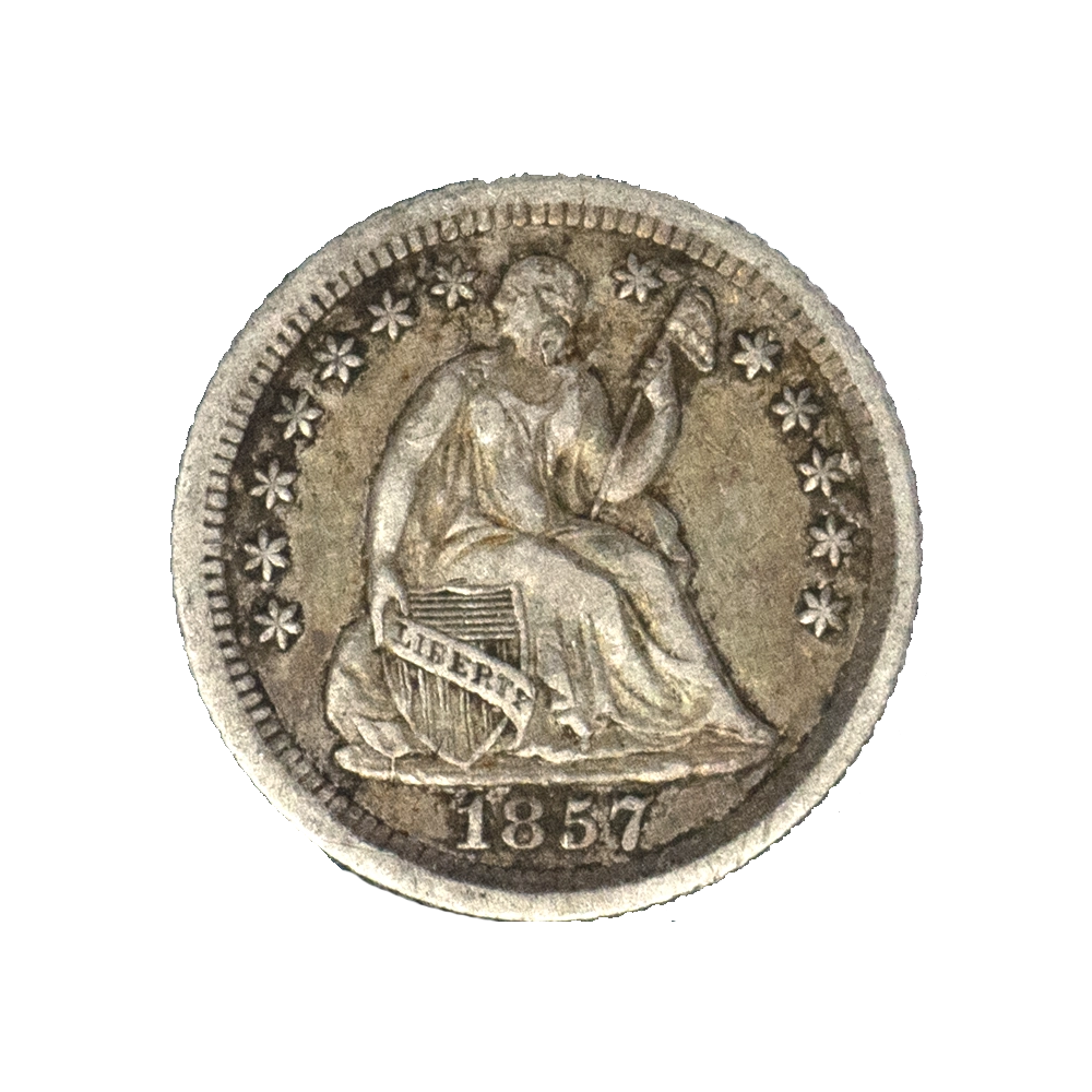 Pièce de monnaie : Seated Liberty Half Dimes 1857 La Nouvelle-Orléans