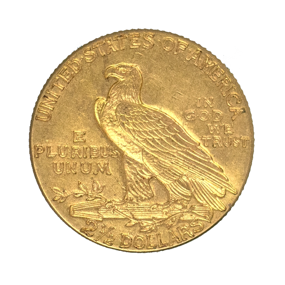 Pièce de monnaie : Etats-Unis- 2,5 dollars tête d'indien 1927 Philadelphie