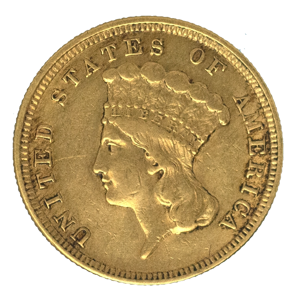 Pièce de monnaie : États-Unis-3 Dollar 