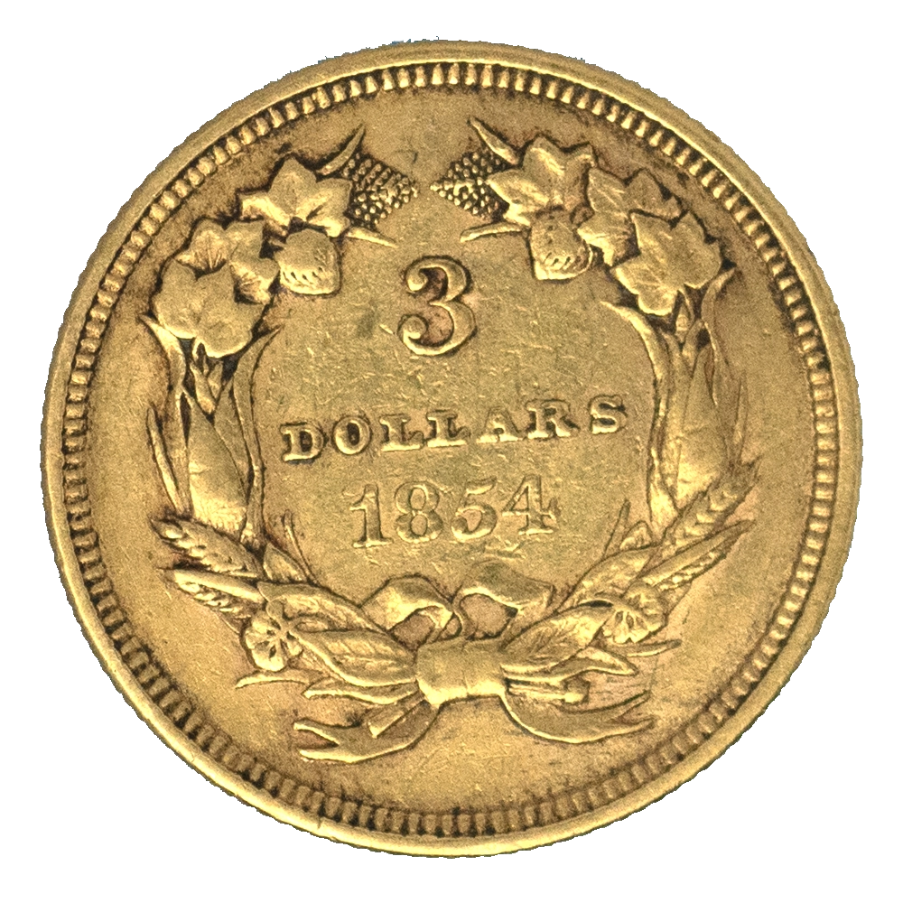 Pièce de monnaie : États-Unis-3 Dollar 
