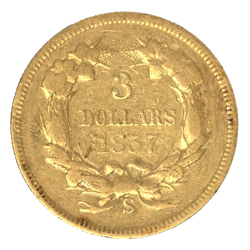 Pièce de monnaie : États-Unis-3 Dollar 