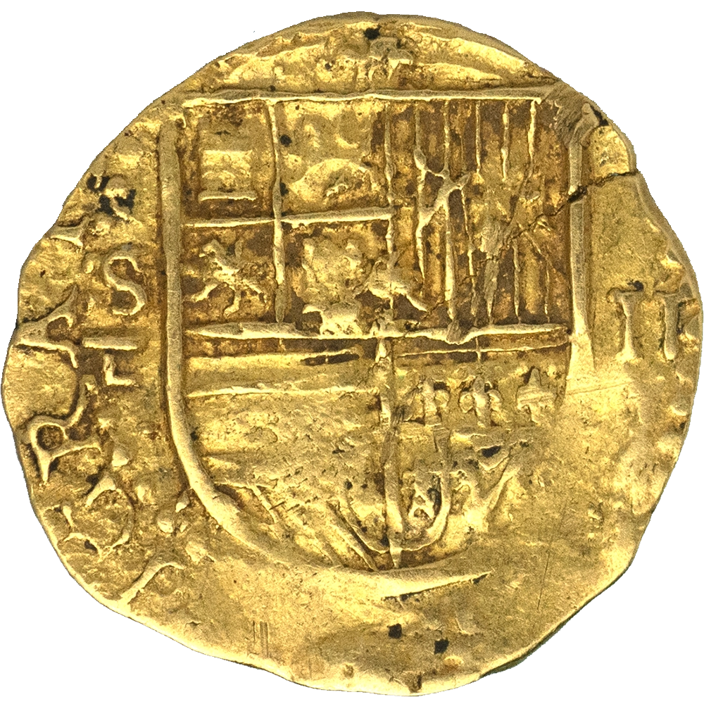 Pièce de monnaie : Espagne Philippe II 2 Escudos non daté. Séville