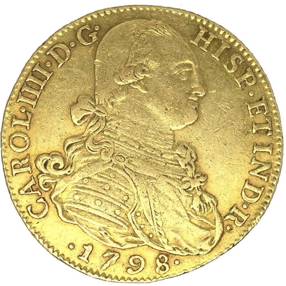 Pièce de monnaie : Colombie-Charles IV d'Espagne-8 Escudos 1798 Bogota