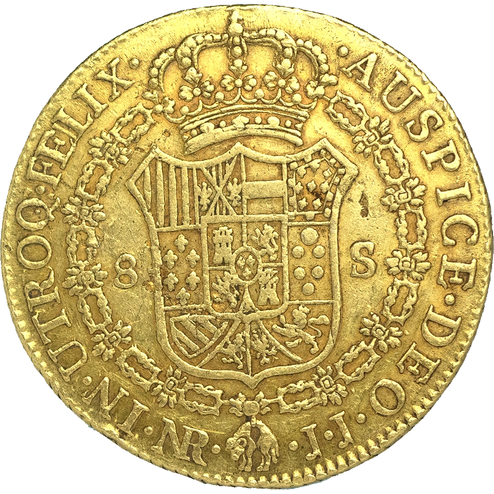 Pièce de monnaie : Colombie-Charles IV d'Espagne-8 Escudos 1798 Bogota