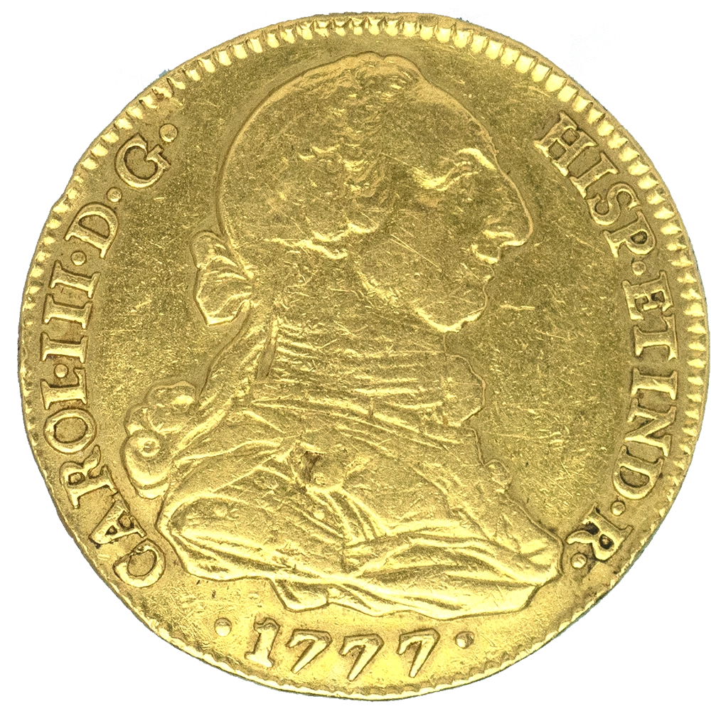 Pièce de monnaie : Espagne-4 Escudos or Charles III 1777 Séville