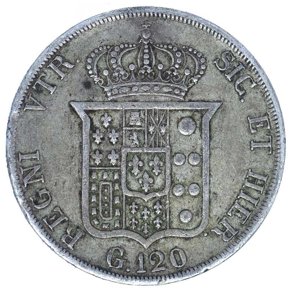 Pièce de monnaie : Italie-Royaume des deux-Siciles 120 grana Ferdinand II 1832 Naples