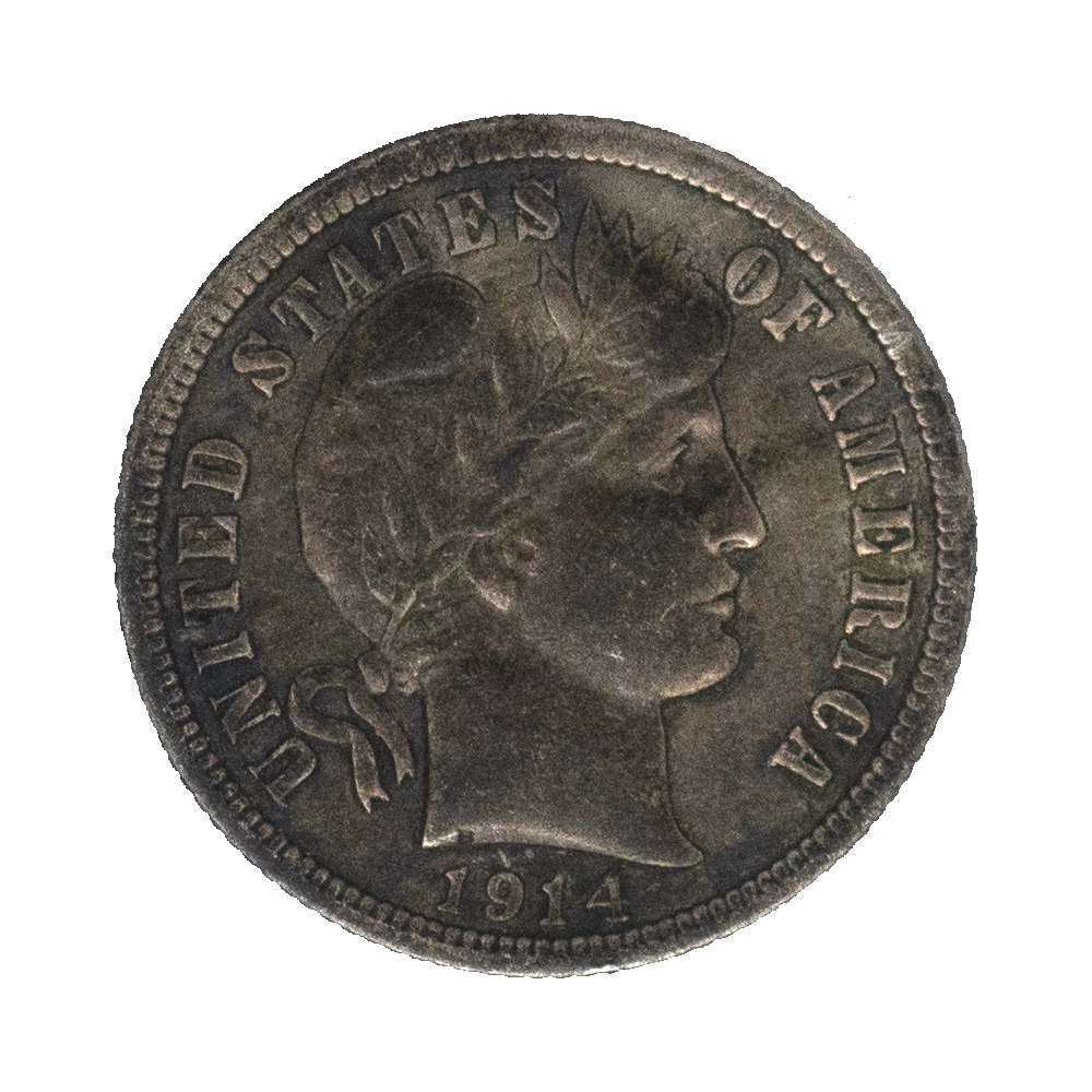 Pièce de monnaie : États-Unis 1 Dime Barber 1914 Philadelphie