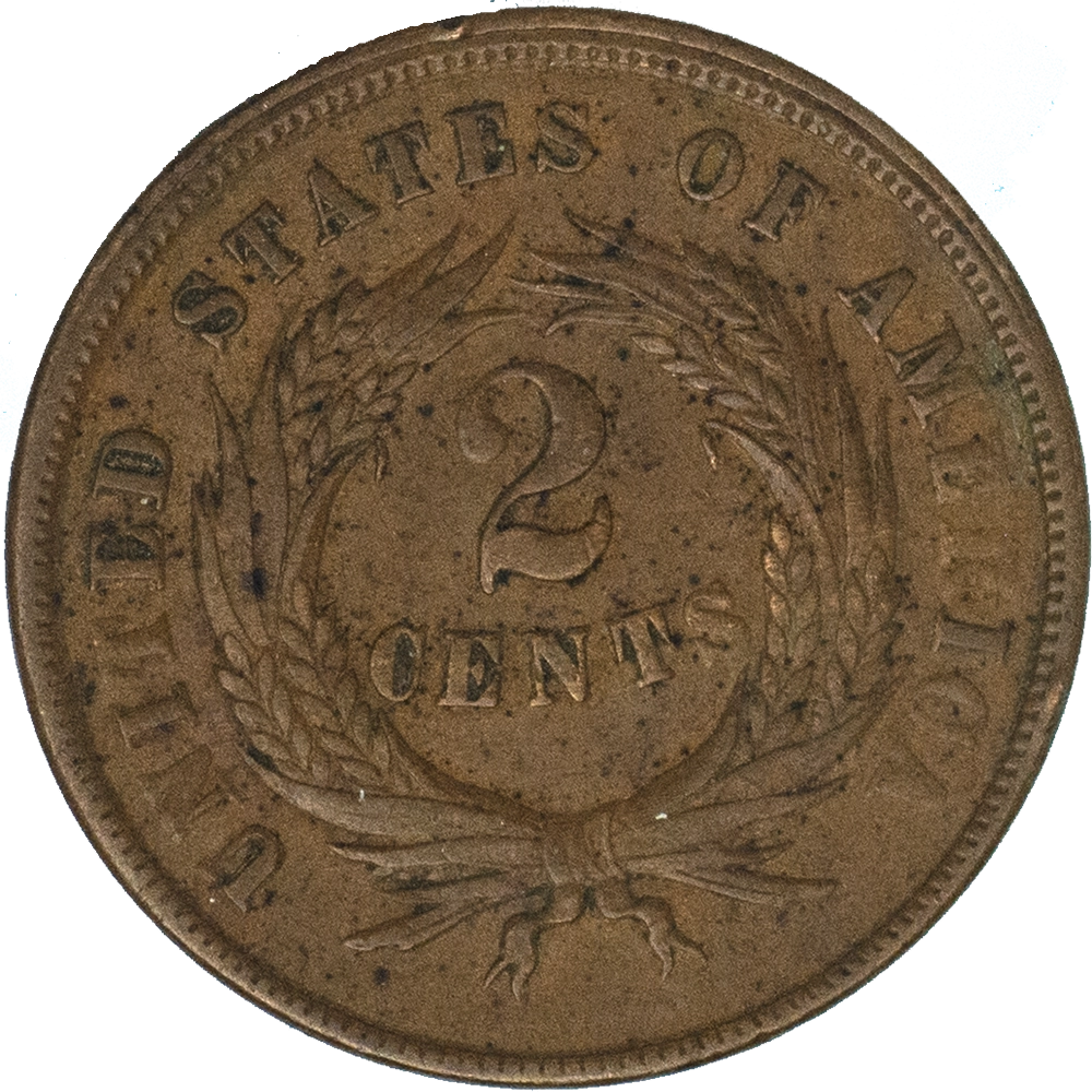 Pièce de monnaie : Etats-Unis 2 Cents 1864 Philadelphie