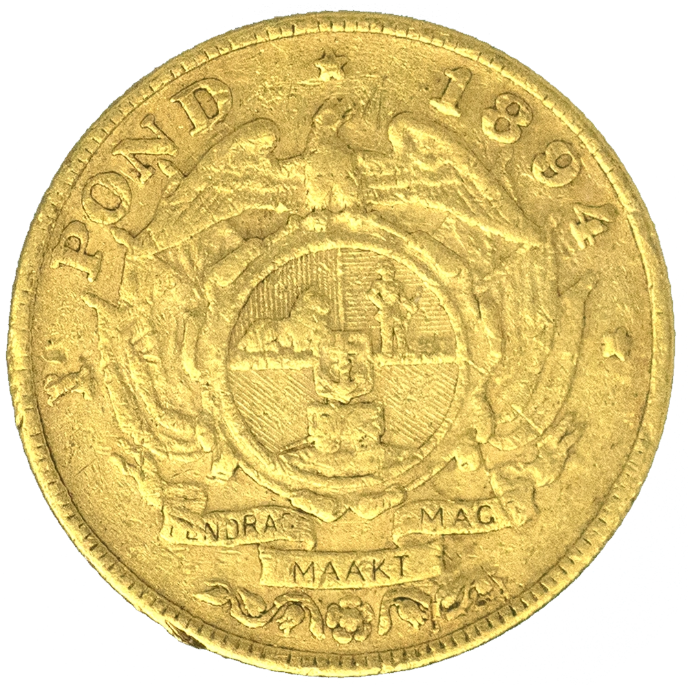 Pièce de monnaie : Afrique du Sud-1 Pond Kruger 1894