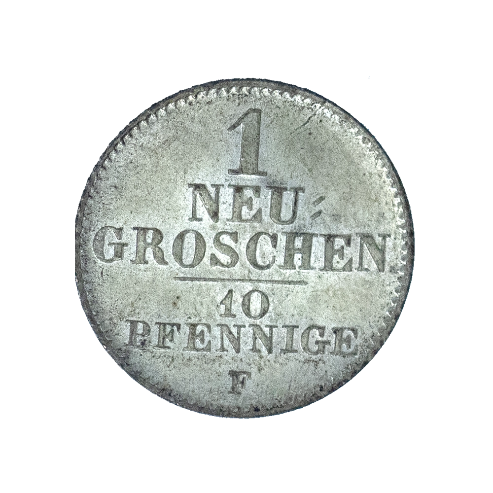 Pièce de monnaie : État de Saxe 1 Neugroschen Frédéric-Auguste II 1847 Dresde