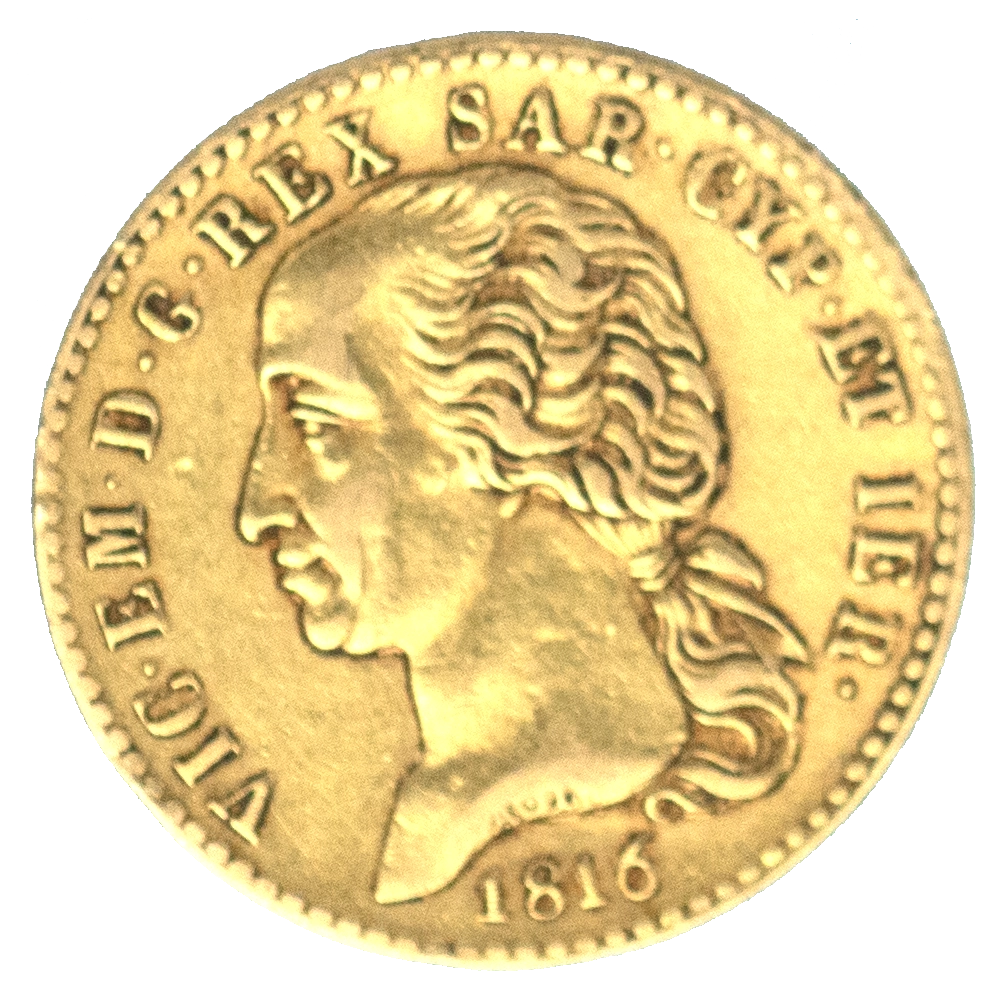 Pièce de monnaie : Italie-Victor Emmanuel I 20 Lire 1816 Turin