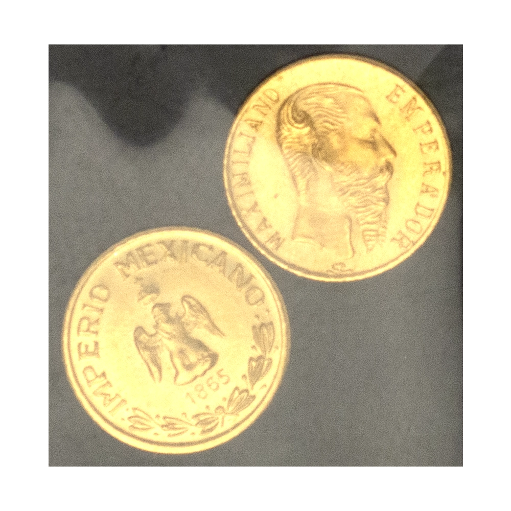Pièce de monnaie : Mexique lot de 2 Peso or fantaisie Maximilien (1865)