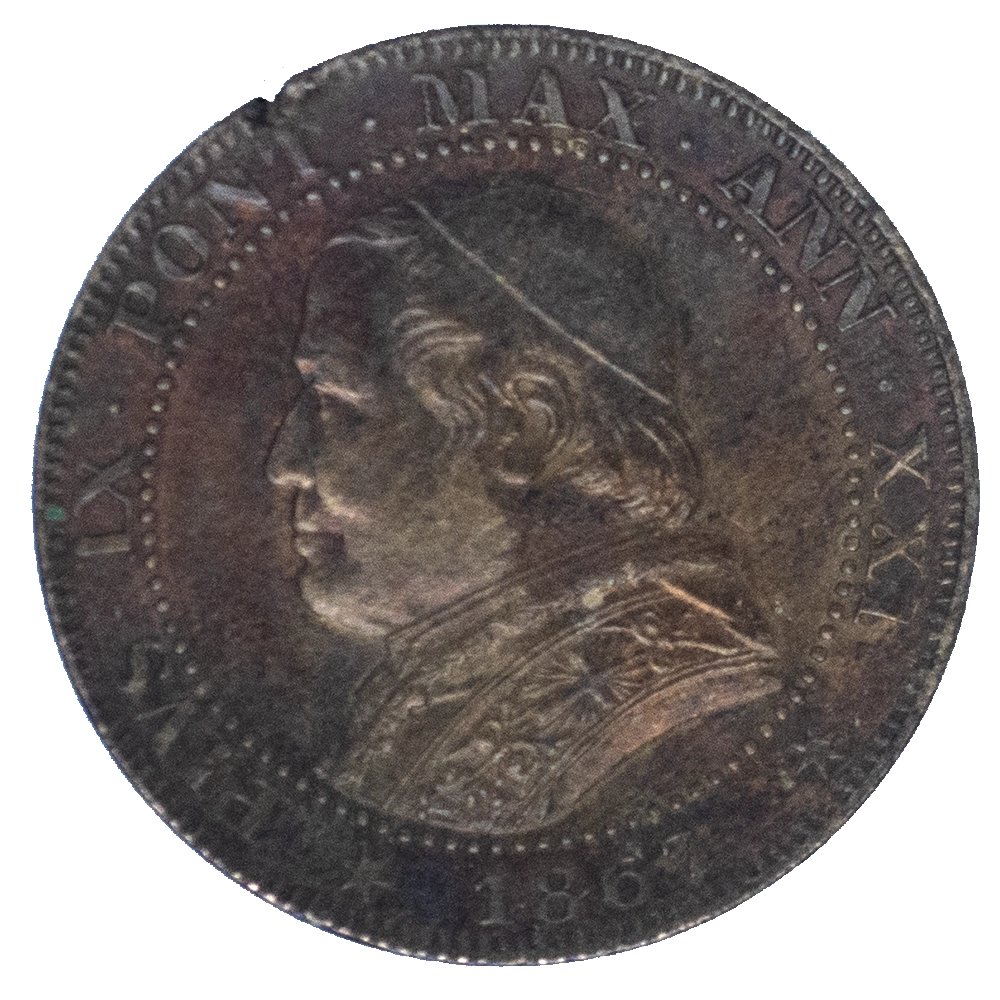 Pièce de monnaie : Vatican États pontificaux  1 soldo Pius IX 1867