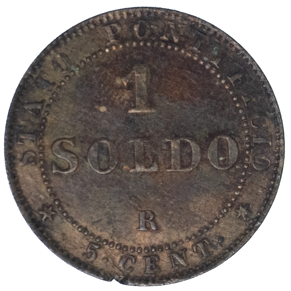 Pièce de monnaie : Vatican États pontificaux  1 soldo Pius IX 1867