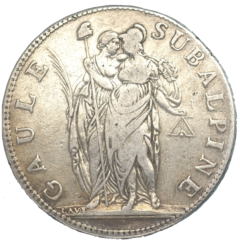 Pièce de monnaie : Italie-Gaule Subalpine 5 Francs An 12 (1804) Turin