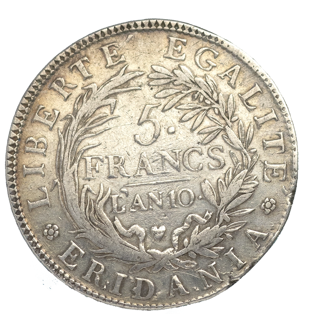 Pièce de monnaie : Italie-Gaule Subalpine 5 Francs An 12 (1804) Turin