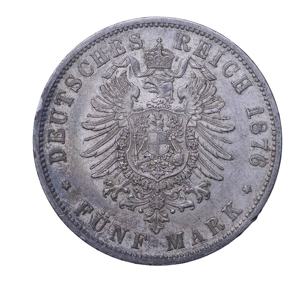Allemagne-Royaume de Prusse Guillaume Ier 5 Mark 1876 Hanovre
