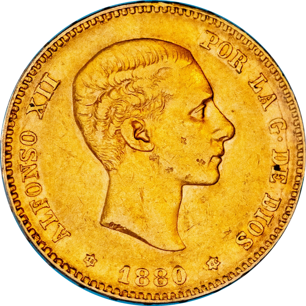 Royaume d'Espagne - 25 Pesetas Alphonse XII 1880 Madrid