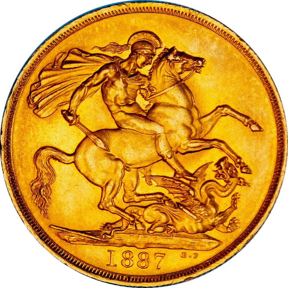 Royaume-Uni Double Souverain Victoria 1887 Londres