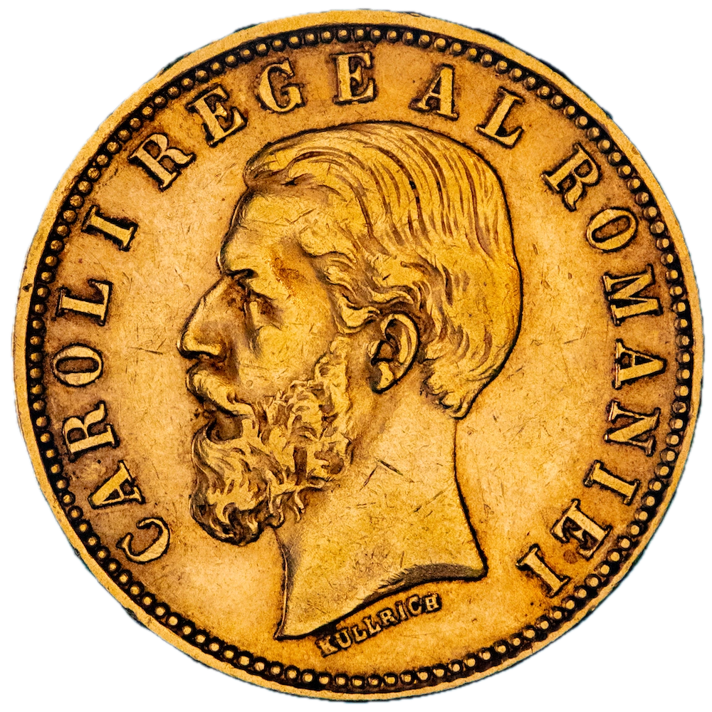 Pièce de monnaie : Roumanie-20 lei Charles Ier 1890 Bucarest