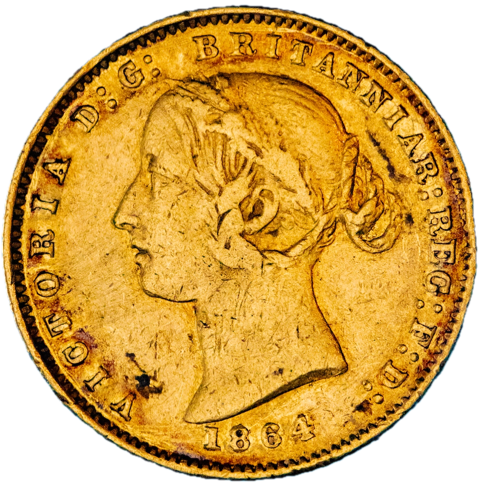 Australie-Demi Souverain Victoria 1864 Sydney