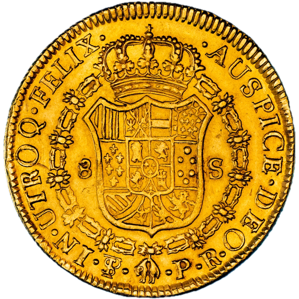 Pièce de monnaie : Bolivie-Charles III d'Espagne-8 Escudos 1782 Potosi