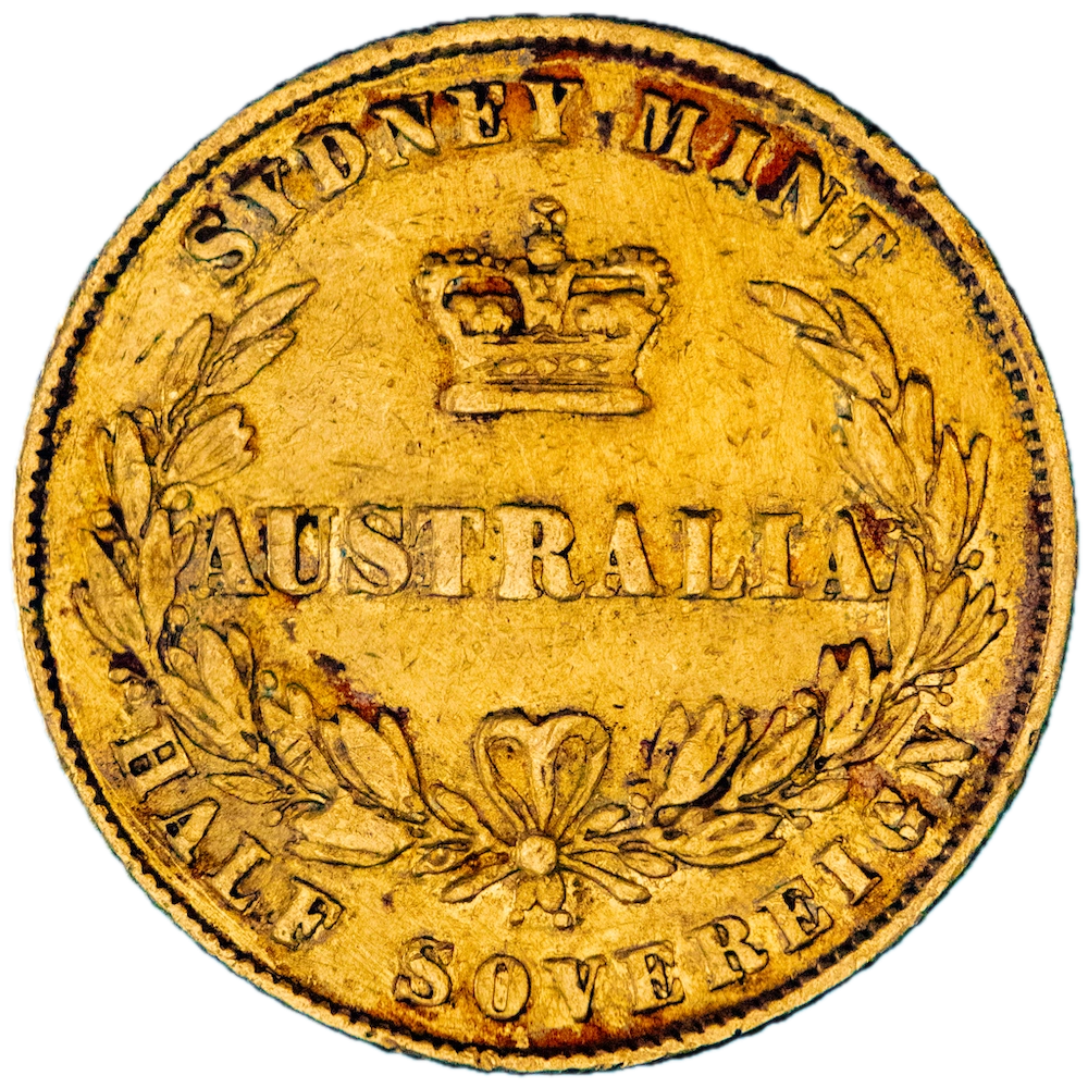 Australie-Demi Souverain Victoria 1864 Sydney