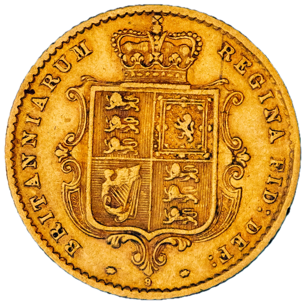 Pièce de monnaie : Royaume-Uni-1/2 Souverain Victoria 1871 Londres