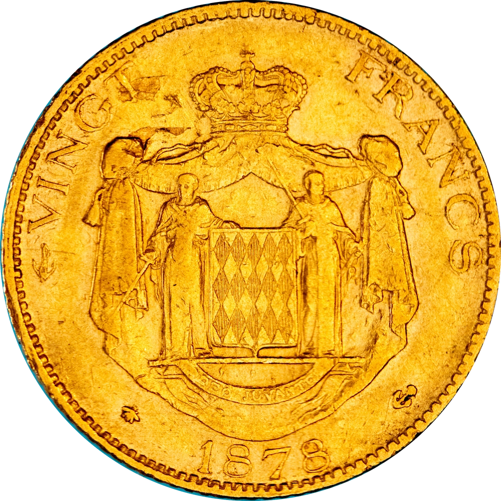 Principauté de Monaco - 20 Francs Charles III 1878 Paris