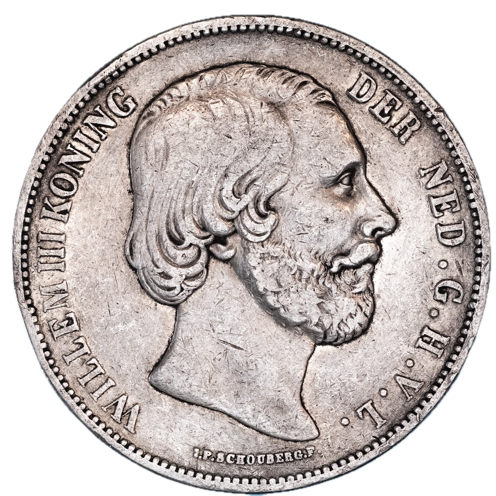 Pays-Bas 2,5 Gulden Guillaume III 1870 Utrecht