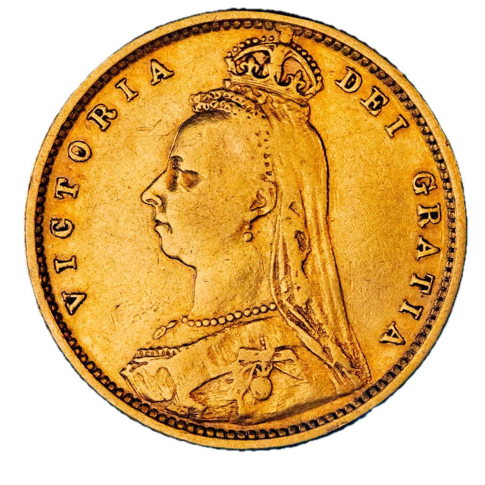 Royaume-Uni 1/2 Souverain Victoria Buste du jubilé 1892