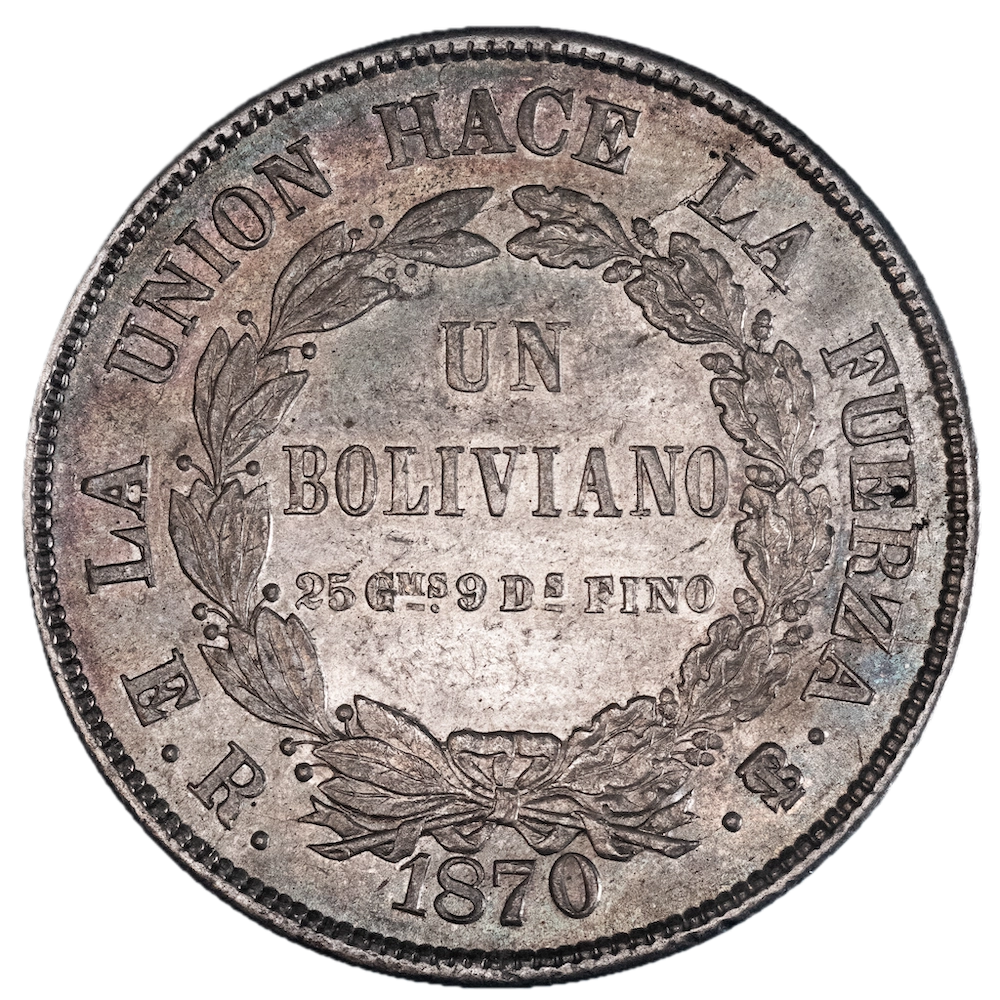 Bolivie 1 boliviano 1870 Potosi