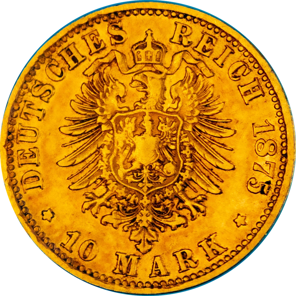 Royaume de Bavière 10 Mark Ludwig II 1875 Munich
