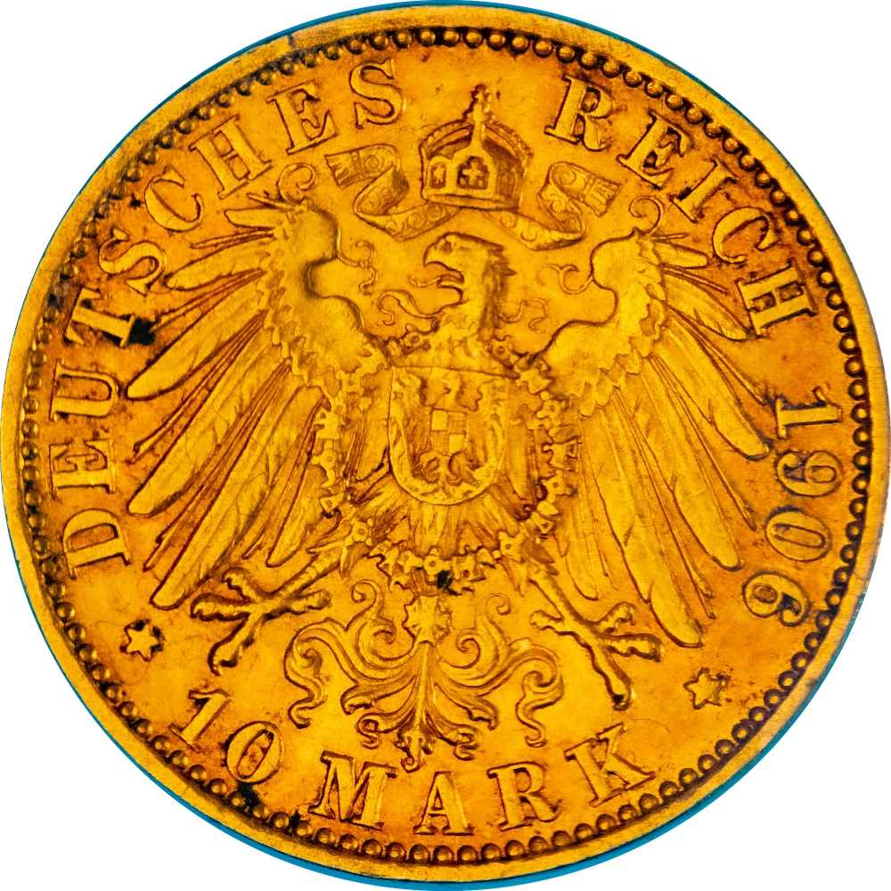 Royaume de Prusse 10 mark Wilhelm II 1906 Berlin