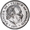 Pièce de monnaie : Monaco essai de 5 Francs nickel 1971 Rainier III
