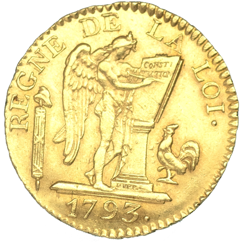 Pièce de monnaie : Convention 24 livres 1793 Paris