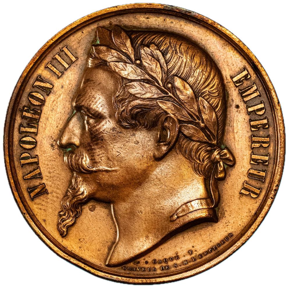 Napoléon III-Médaille offerte à M.V BROU Maréchal Ferrant aux Omnibus 1867