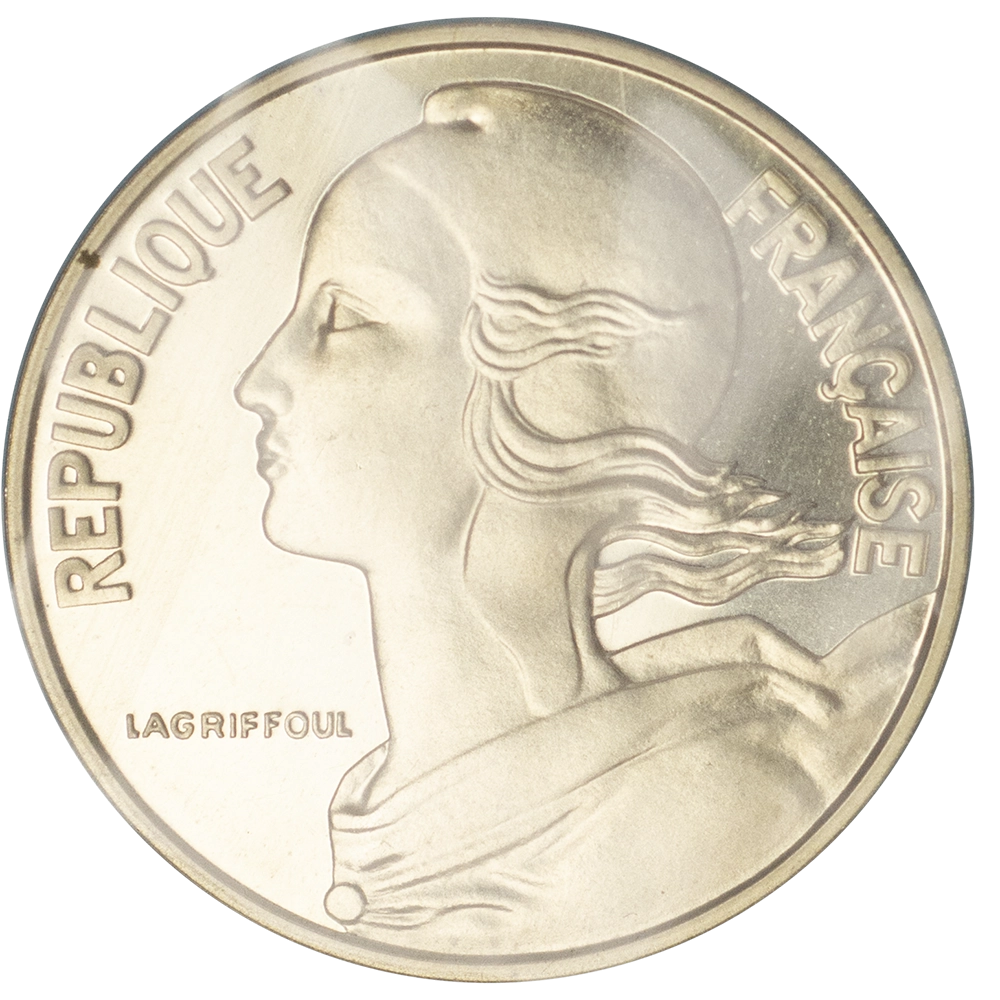 Monnaie de Paris- 20 centimes Lagriffoul argent piéfort 1971