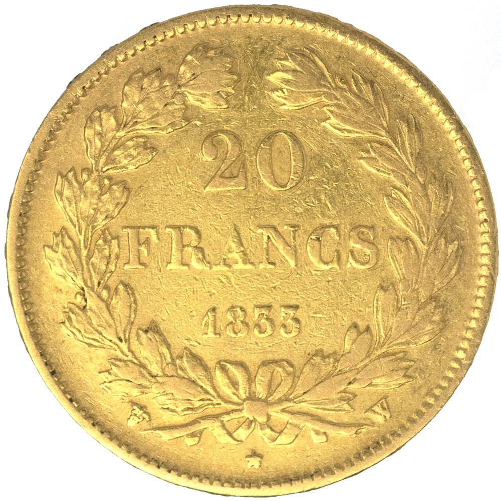 Pièce de monnaie : Louis-Philippe-20 Francs 1833 Lille
