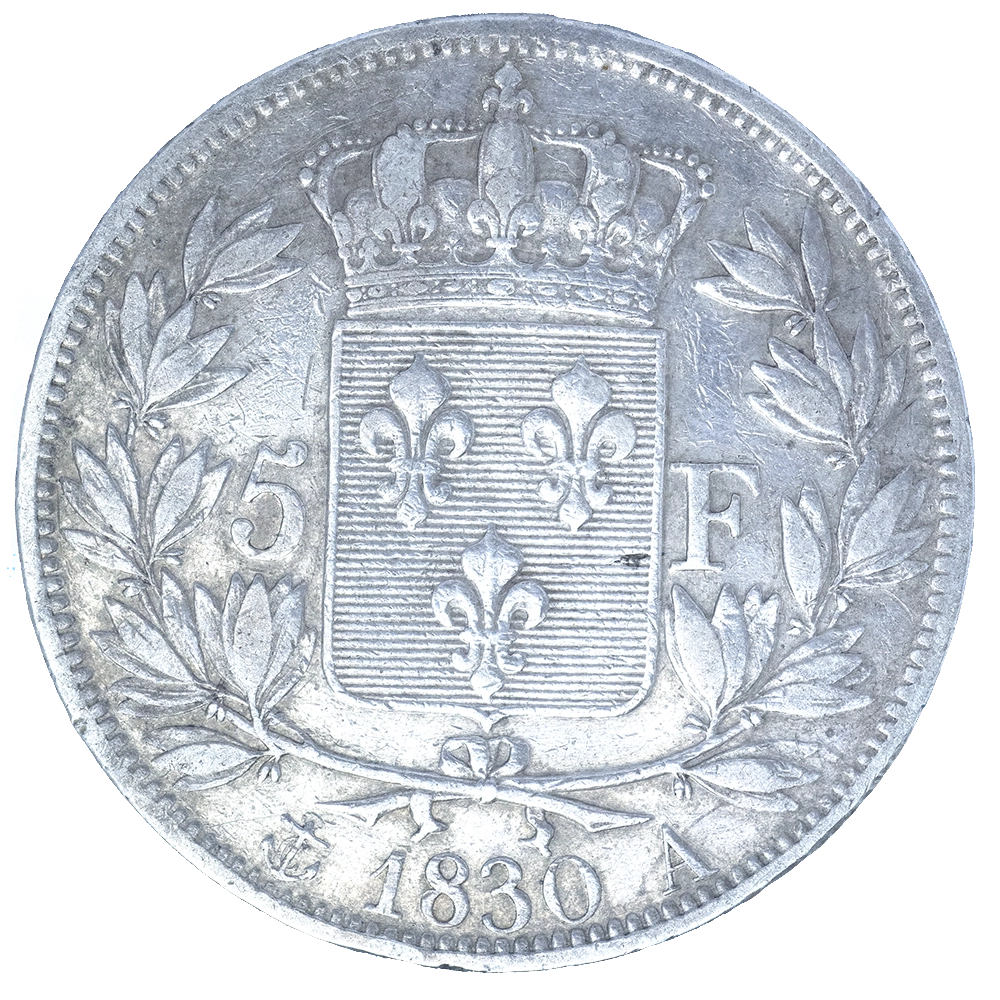 Pièce de monnaie : Charles X-5 Francs 1830 Paris