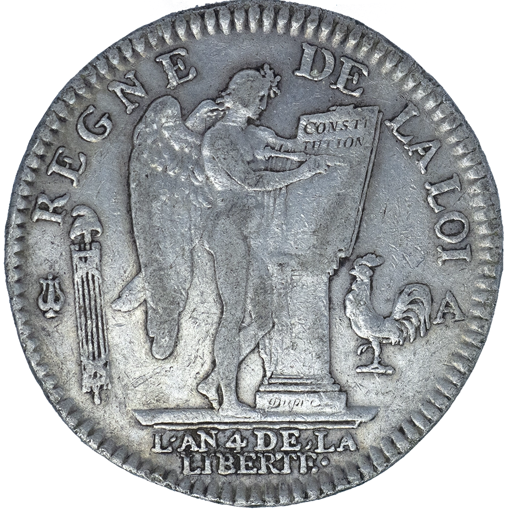 Pièce de monnaie : Louis XVI-Écu au Génie 1792 (l'an 4) Limoges