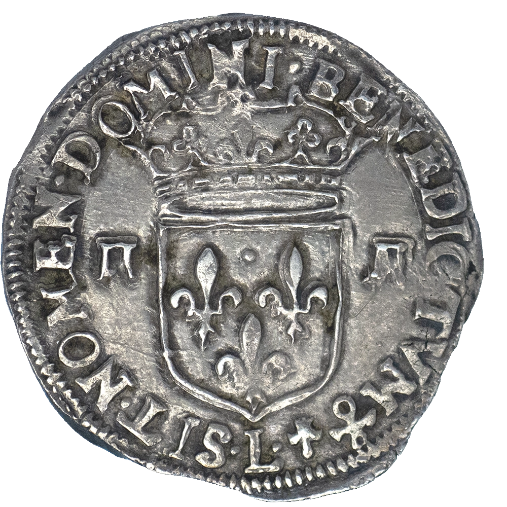 Pièce de monnaie : Louis XIV- Quart d'écu à la croix fleurdelisée 1648 Bayonne