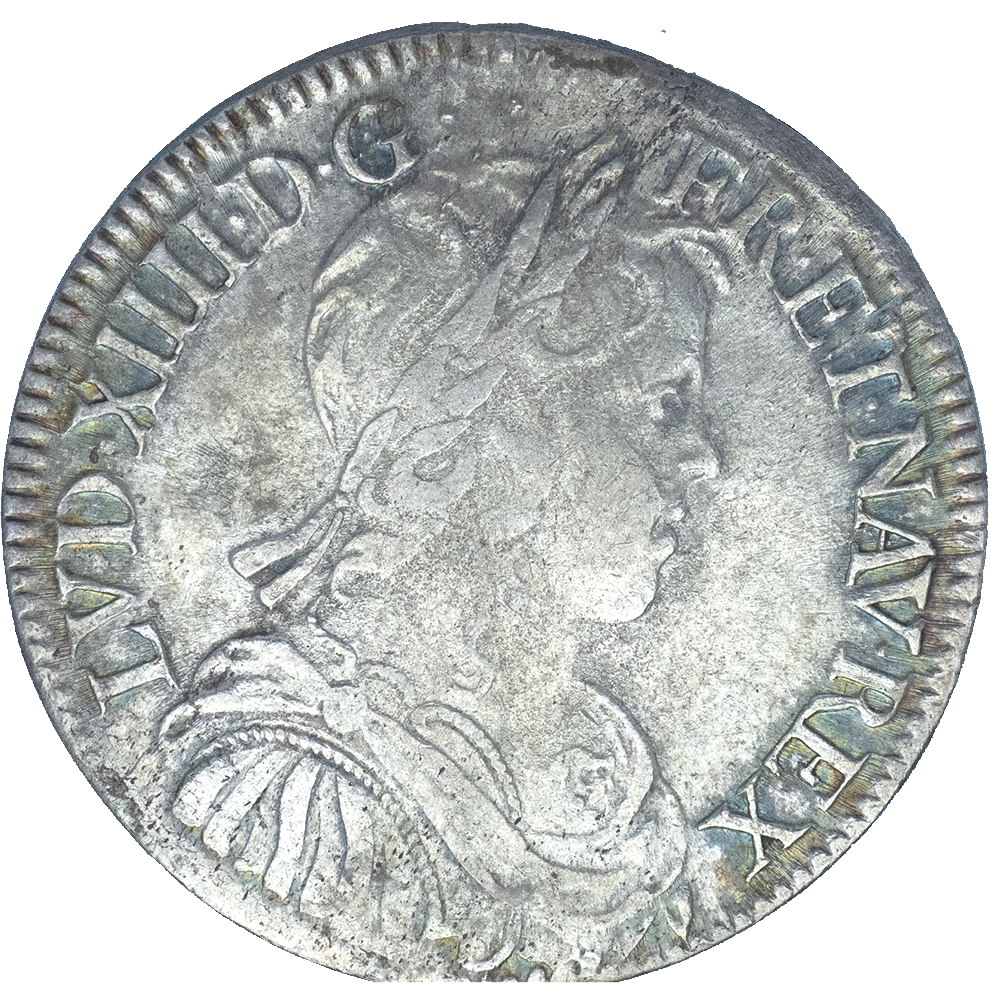 Pièce de monnaie : Louis XIV - Demi Écu à la mèche longue 1652 Amiens