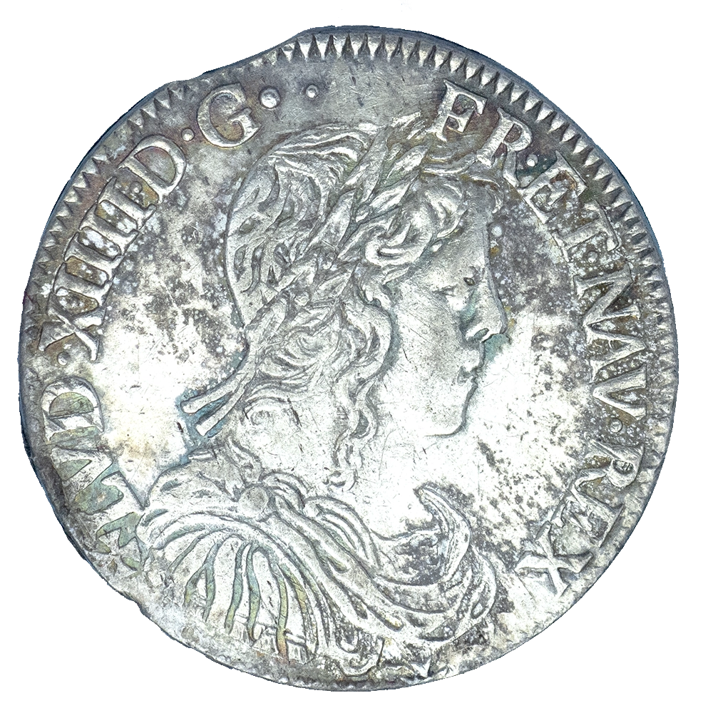 Pièce de monnaie : Louis XIV - Demi Écu à la mèche longue 1654 Nantes