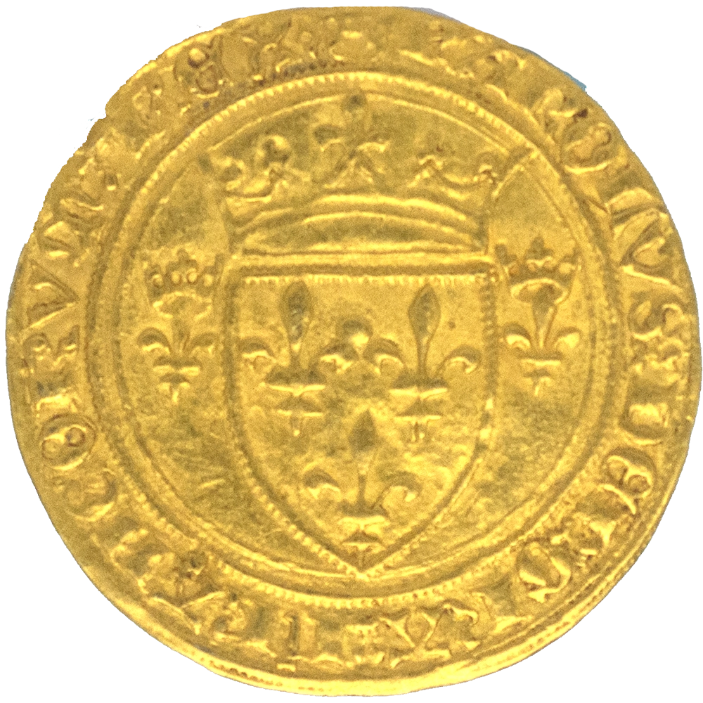 Pièce de monnaie : Charles VII (1422-1461) Écu d'or à la couronne - Tournai