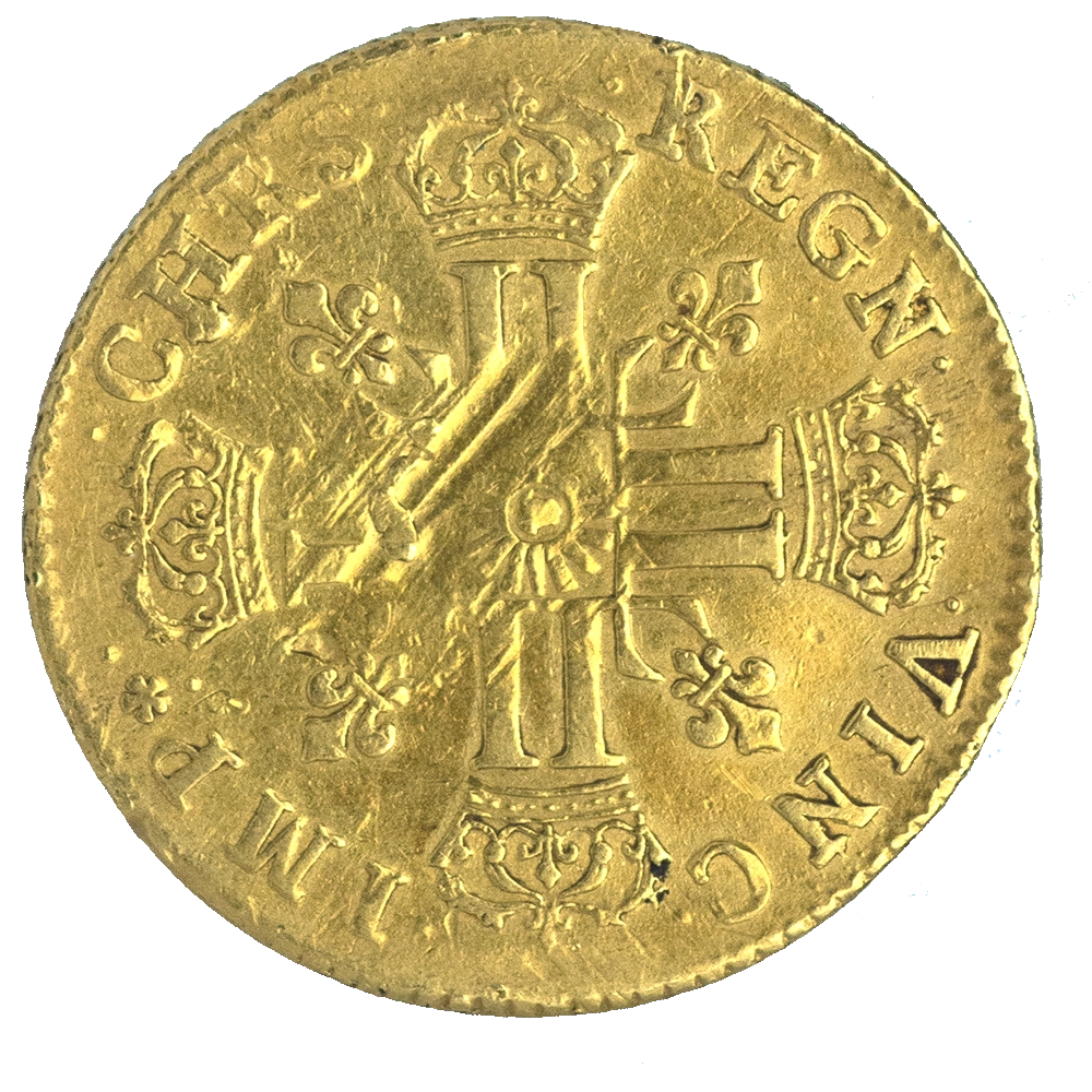 Pièce de monnaie : Louis XIV Double Louis d'or au soleil 1712 Paris