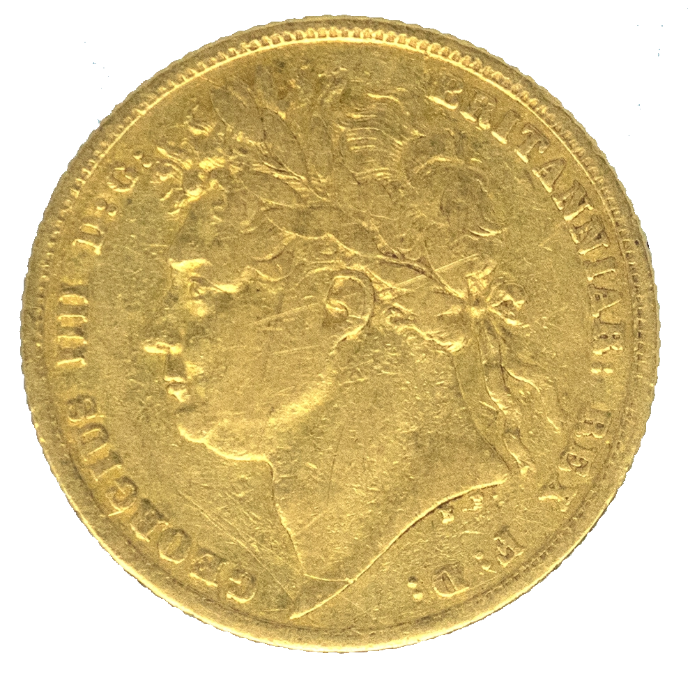 Pièce de monnaie : Royaume-Uni Souverain Georges IV 1821 Londres