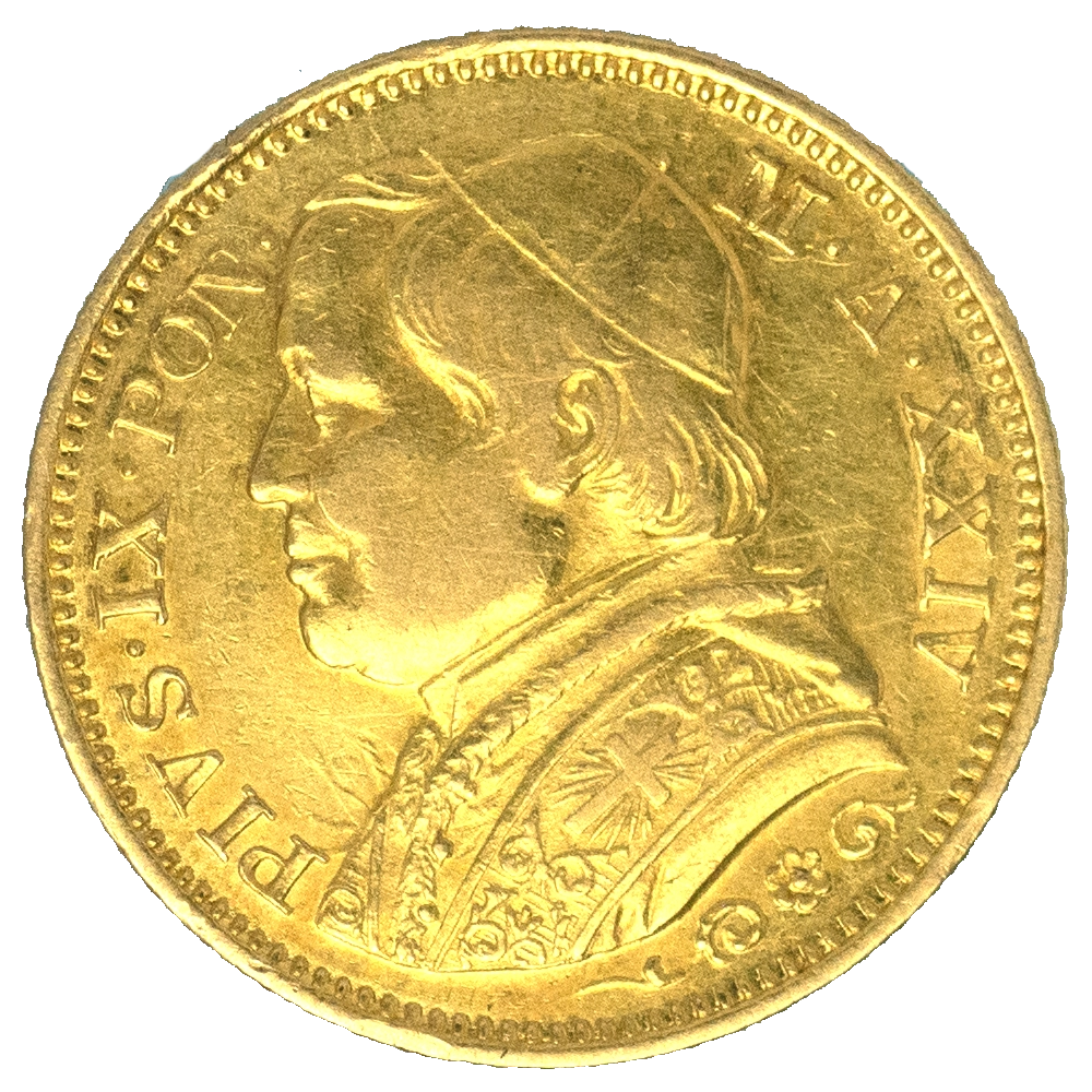 Pièce de monnaie : Vatican-20 lire Pie IX 1869 Rome